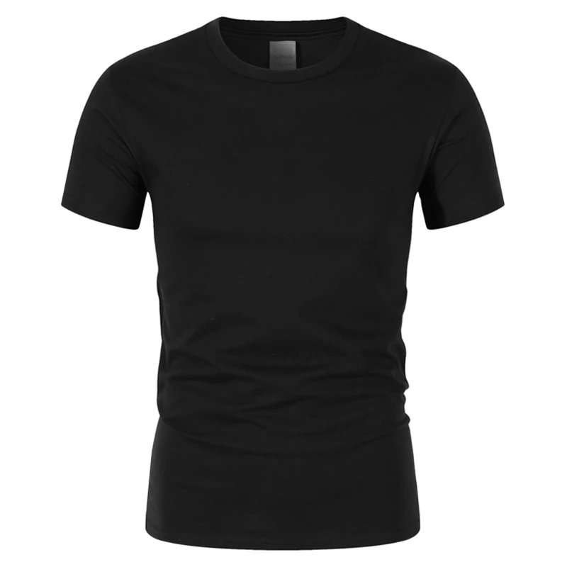 Verano sólido suelto Hombres T-Shirt de Algodón Tops Camisetas 2021 Hombres Casual de Manga Corta O de Cuello T-shirt Para los hombres 2