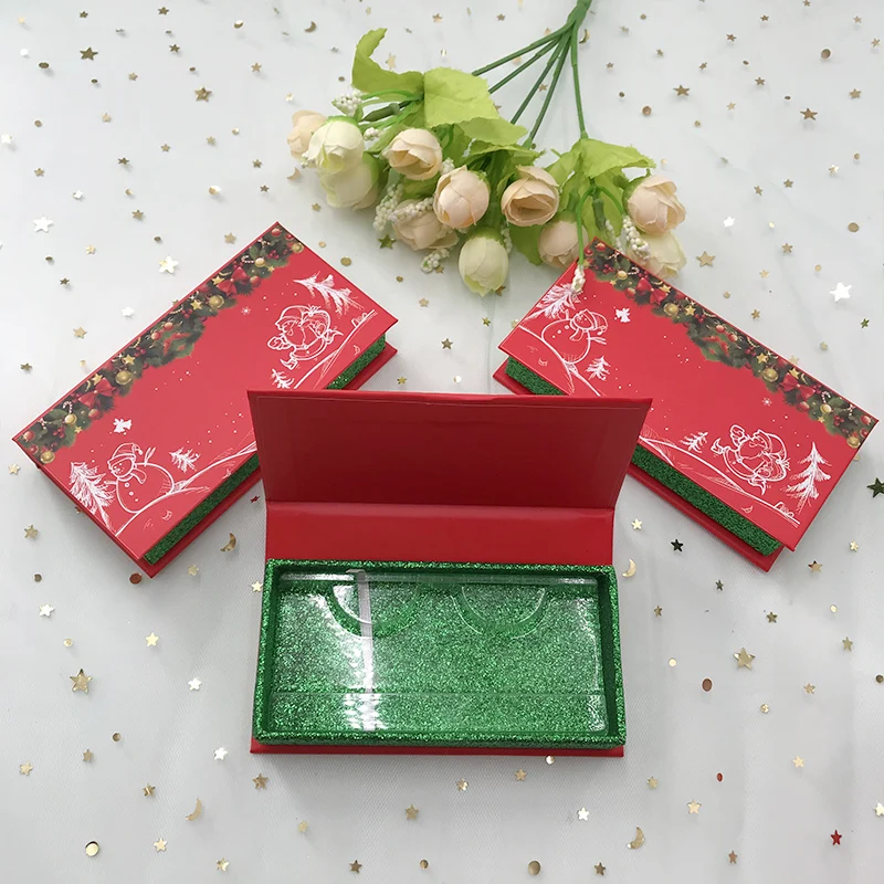 Las pestañas de la Caja de Regalo de Navidad Maquillaje Herramienta Rectángulo Lash Caso sin Pestañas FedEx Envío Rápido 2