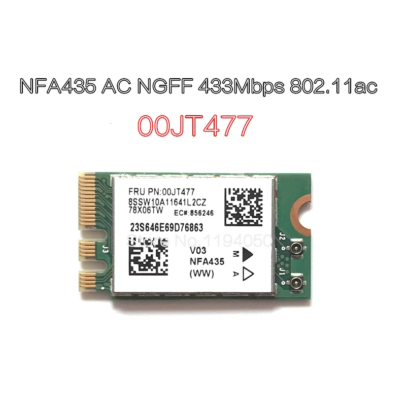 PARA Lenovo QCNFA435 E470E475E570E575AC5G inalámbrico de banda dual de la tarjeta de red 00JT477 WIFI 433M Bluetooth 4.1 dual-banda de 2.4 G / 5G 2