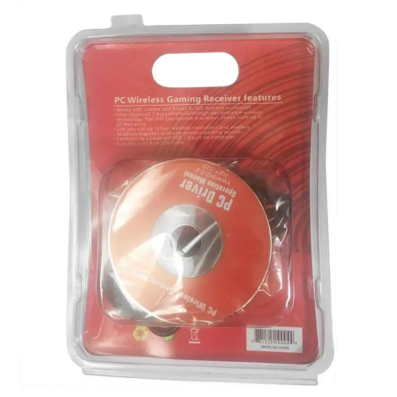 Wireless Gamepad PC Adapter USB Receptor Para Microsoft Xbox 360 Consola de Juegos Controlador USB Receptor de PC Con el controlador de CD 2