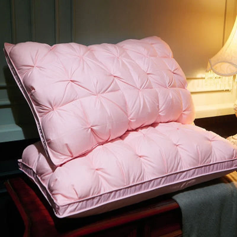 Varios colorsDown y poliéster mezclado llenado pillow algodón funda de almohada tamaño 48x74cm suave y Cómodo elasticidad 2