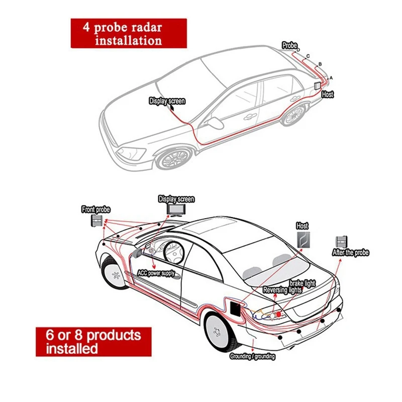 No Mostrar Smartour lugar de Estacionamiento de Automóviles Parktronic con 4 Sensor de Reversa de Ultrasonidos Ajuste Todos los Coches 2