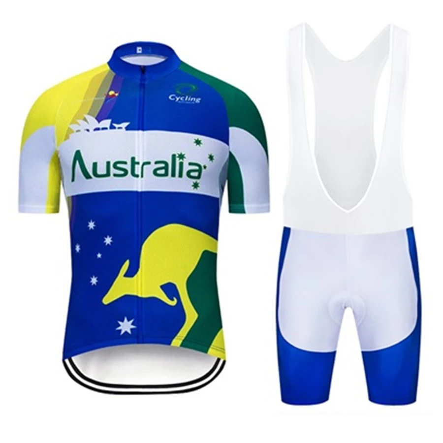 2020 AUSTRALIA bicicleta raccing equipo de ropa trajes uniformes masculinos de ropa para ciclistas de carretera bicicleta de mtb kits de alta quailty almohadilla de gel culotte 2