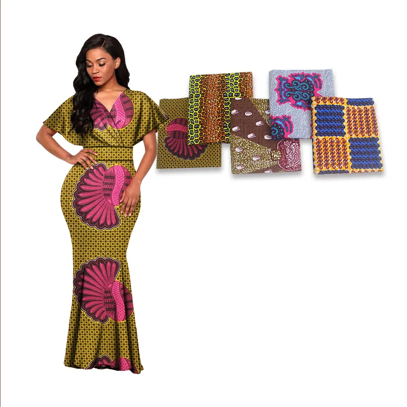 Nueva llegada de africanos cera de impresión de tela de tela africana ankara tela mayorista 6yard poliéster transpirable de alta calidad barato 2
