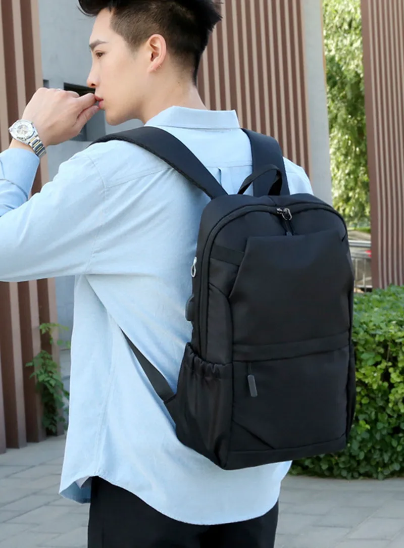 Mochila de los hombres mochila de gran capacidad de viajar tendencia de la moda casual bolso de la computadora impermeable mochila del estudiante 2