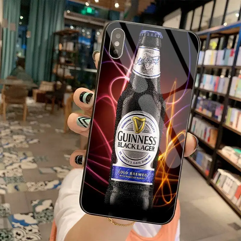 Guinness, la Cerveza Oscura Cubierta de Negro de Cáscara Suave de la caja del Teléfono de Vidrio Templado Para IPhone 11 Pro XR XS MAX 8 X 7 6 6 Plus SE 2020 Caso 2
