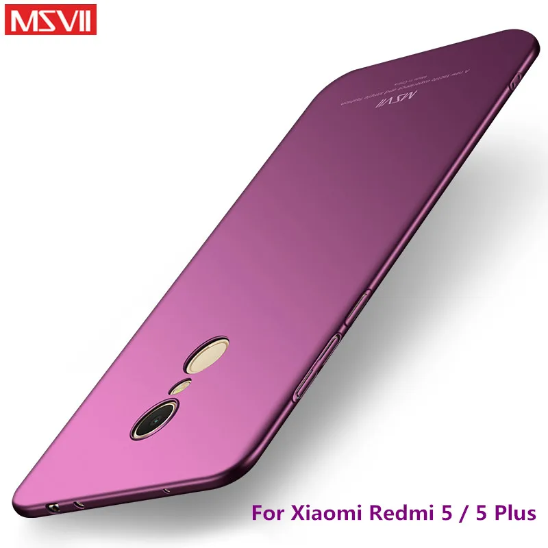 Xiaomi Redmi 5 plus caso msvii de lujo Ultra Thin PC teléfono Duro Cubierta Posterior Para el xiomi Redmi 5 caso Redmi5 5A versión Global de los casos 2