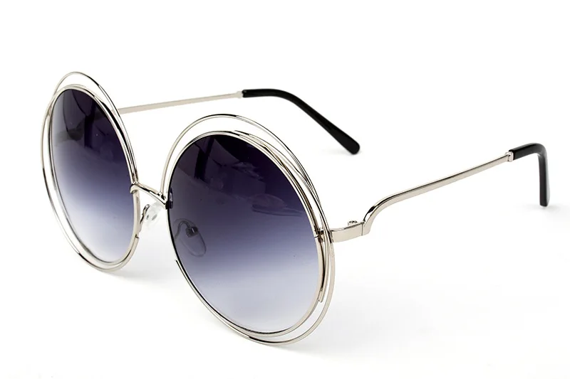 Nuevo gran círculo alrededor del marco de la Marca del Diseñador de gafas de sol bicíclico la moda femenina de la personalidad Oculos Feminino Gafas de sol fo Mujeres 2