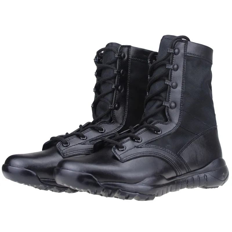Negro de Wight Luz al aire libre Senderismo Zapatos de los Hombres del Desierto Militar Táctico Botas de los Hombres de Combate del Ejército de Botas de Lona Transpirable Zapatos 2