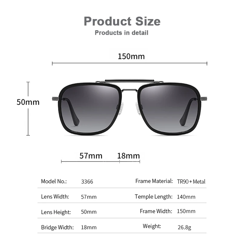 AWGSEE Nuevo Polarizado Gafas de sol de los Hombres de la Vendimia de la Marca del Diseñador de Tonos de Marco de Metal de Anteojos Mujeres Lentes Cuadradas de protección UV 2