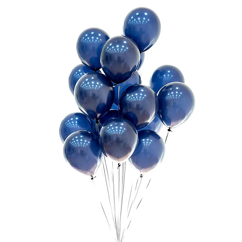 100pcs/lot color Azul marino Metalizado Globo Arco Kit de la Boda de la Fiesta de Cumpleaños de Macaron de Látex de los Globos Confeti Guirnalda Decoración Balaos 2