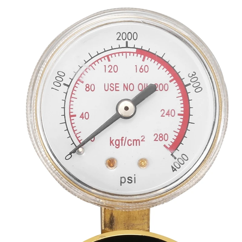 Durable AR Argón CO2 Manómetro Regulador de Presión de Mig Tig Medidor de Flujo Válvula de Control de Paso Único Reductor de Presión de Gases de Soldadura Solo T 2