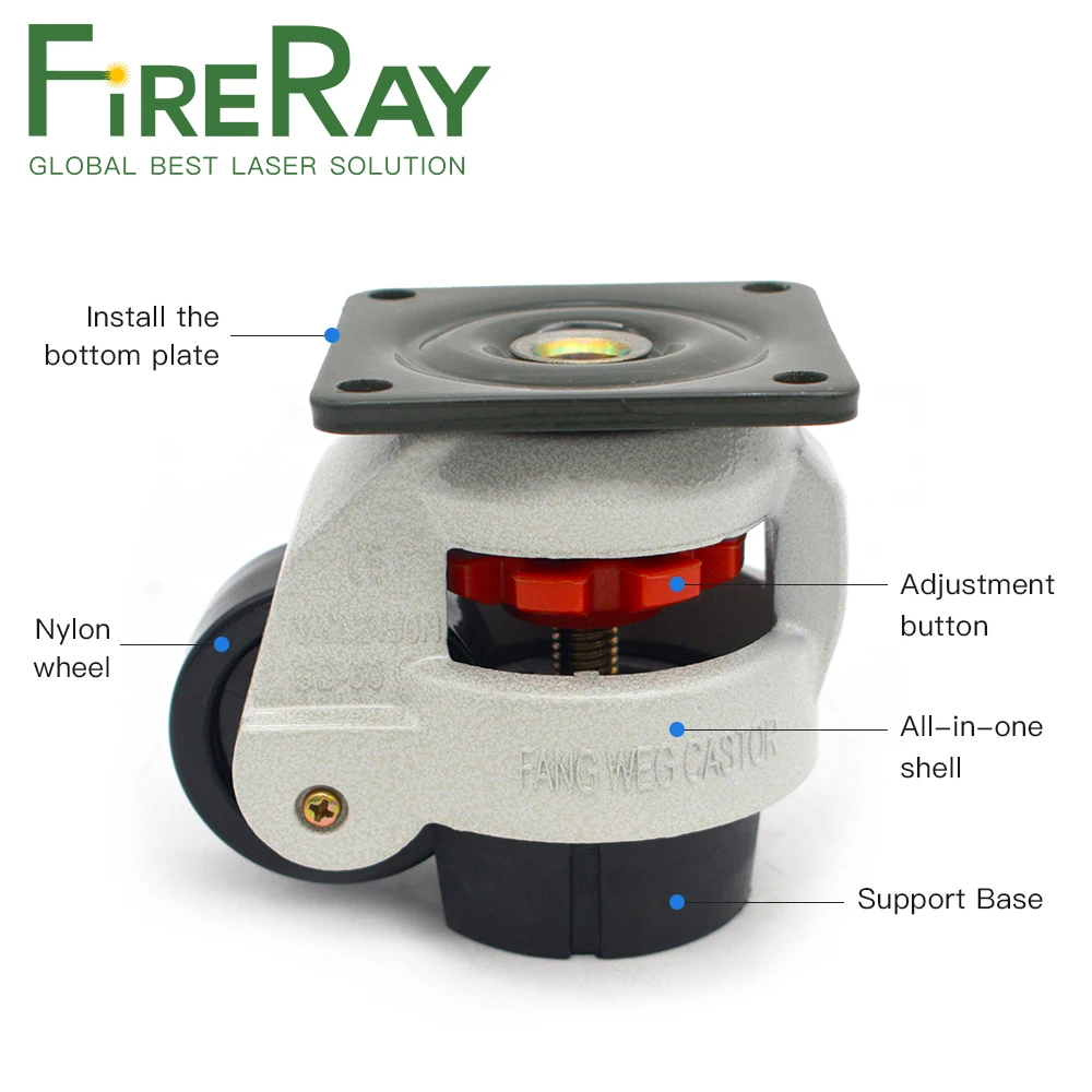 FireRay Rueda Universal GD60 de Fondo Plano y de Tipo Tornillo para el CO2, Láser de Corte y Grabado de la Máquina 2