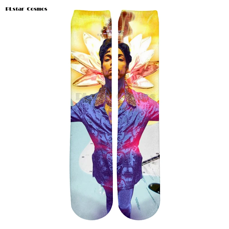 PLstar Cosmos 2018 Nueva temporada Otoño-Invierno para Mujer para Hombre Calcetines 3d de la Celebridad Impreso Calcetín Mujeres Hombres Prince Rogers Nelson Impresión de Calcetines 2