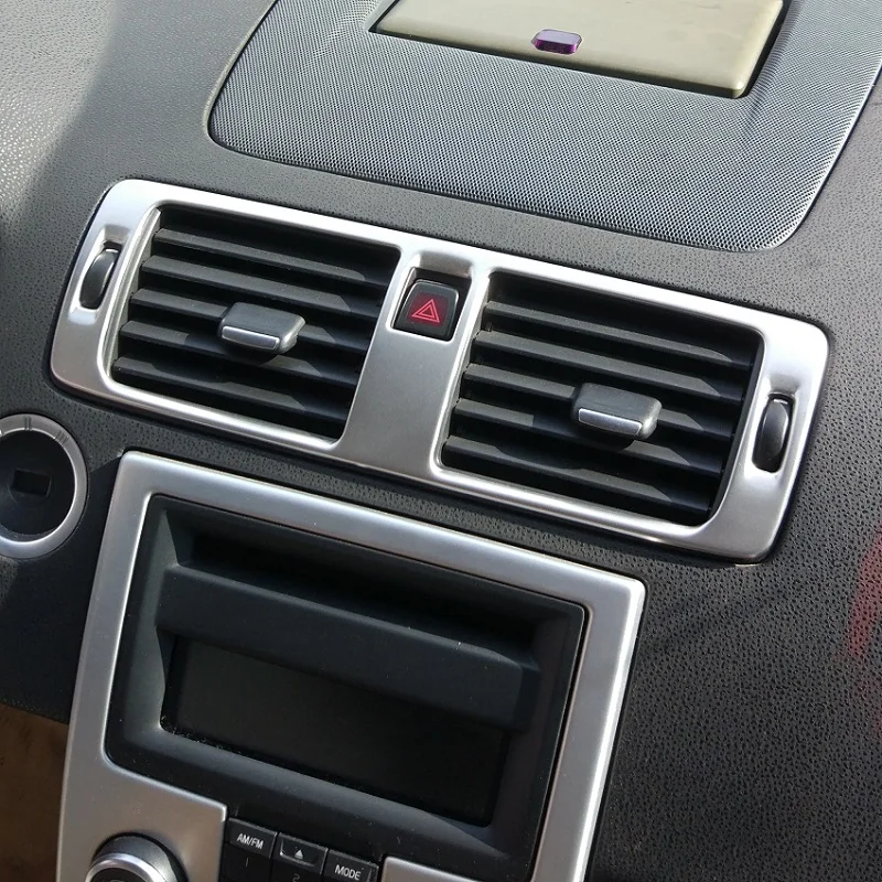 Interior del coche de Acero Inoxidable, Decoración de ajuste para el Volvo C30 S40 V50 C70 Coche Estilo Accesorios 2