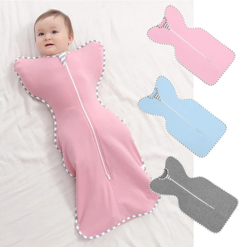 Bebé recién nacido Niña saco de dormir de Bebé de Algodón con Cremallera caliente envuelto Envolver Manta Envoltura Sleepsack de Sueño Infantil de la Bolsa de 0-3 Meses 2