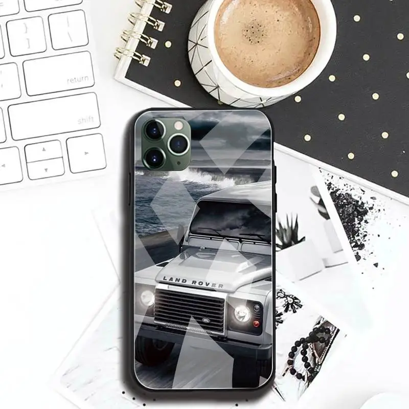 De lujo todoterreno land rover Caso de Teléfono de Vidrio Templado Para el iPhone 12 max pro mini 11 Pro XR XS MAX 8 X 7 6 6 Plus SE 2020 caso 2