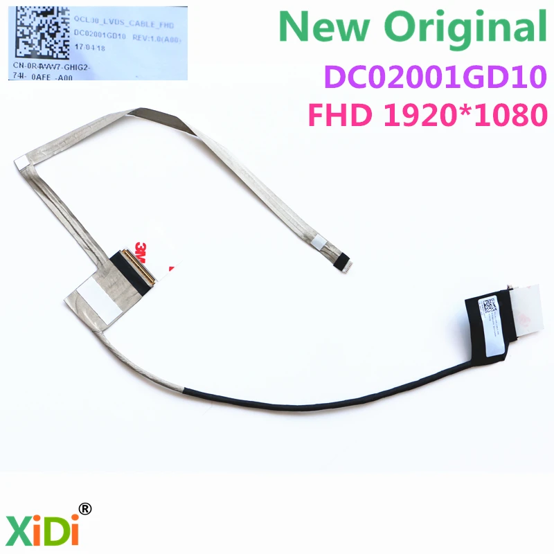 Nueva QCL00 DC02001GD10 FHD LCD LVDS CABLE PARA DELL INSPIRON 5520 5525 7520 CN-0R4WW7 R4WW7 FHD LCD LVDS CABLE 2