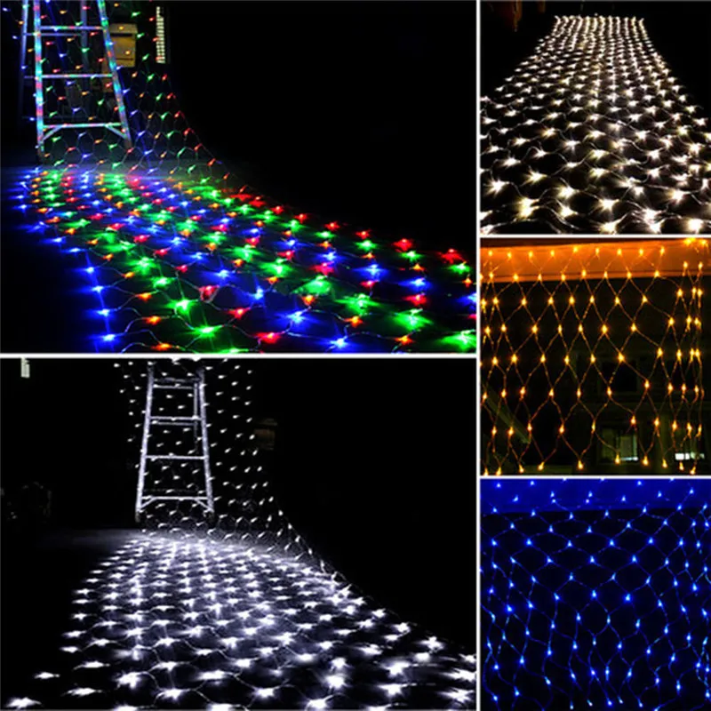 3m*2m 200 LED de Malla de Hadas Cadena de Luz de Navidad, la Fiesta de la Boda de Hadas Cadena de Luz con 8 Controlador de la Función de la UE Enchufe de EE.UU. 2