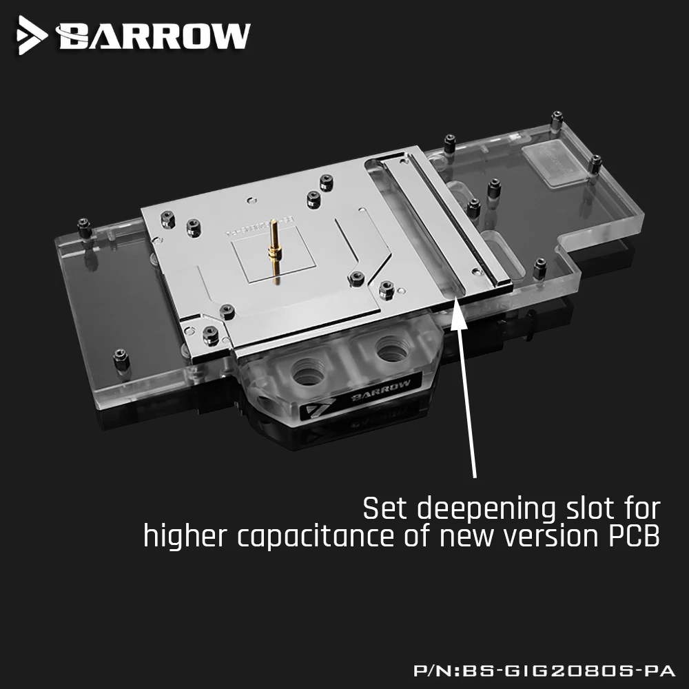 Barrow BS-GIG2080S-PA LRC2.0 Cobertura Total de Agua en Bloque Para Gigabyte RTX 2080 SUPER GAMING OC Aurora 2