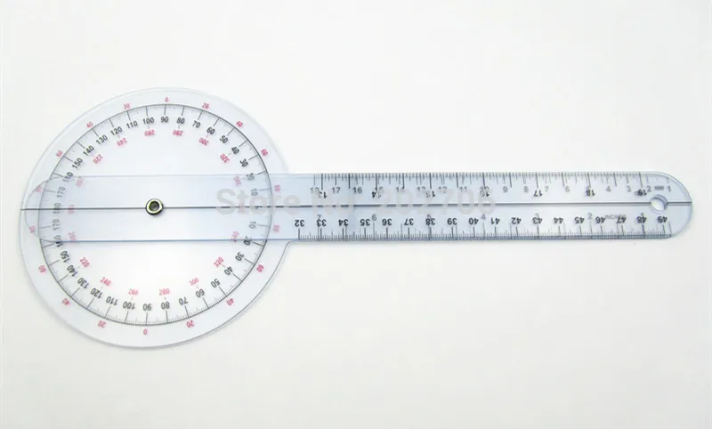 0-300mm 12 Goniómetro de 300 mm de plástico transportador Médicos gobernante gobernante ángulo ángulo del cuerpo de medida indicador 2