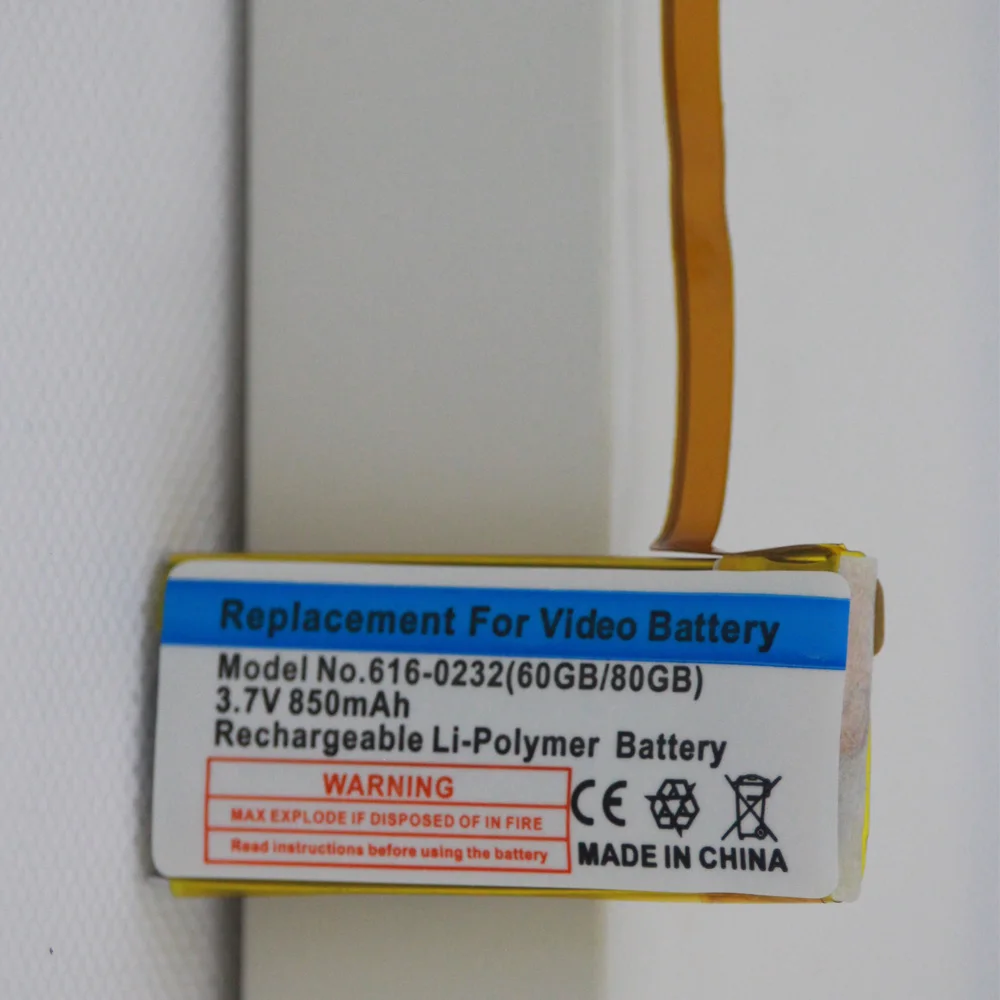 850mAh Interna de Li-ion del Polímero de la Batería para el iPod de 5ª Video de 60 gb 80 GB 6ª gen Clásico Grueso de 160GB 616-0232 Batería+Herramientas de Reparación 2