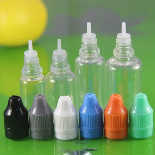 Colorido 100pcs 5ml 10ml 15ml 20ml 30ml 50ml Vaciar el Líquido E Gotero de Plástico Botellas a Prueba de niños tapas de Botella de la Aguja Consejos 2