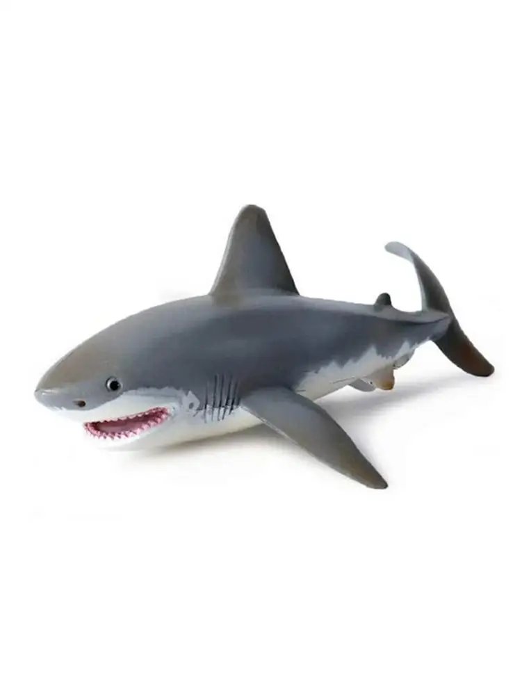Real Tiburón De Juguete Suave Seguro De Pegamento De Simulación De Animales Tiburón Modelo Ocean World Muñeca Juguetes Para Los Niños Regalo De Navidad 2