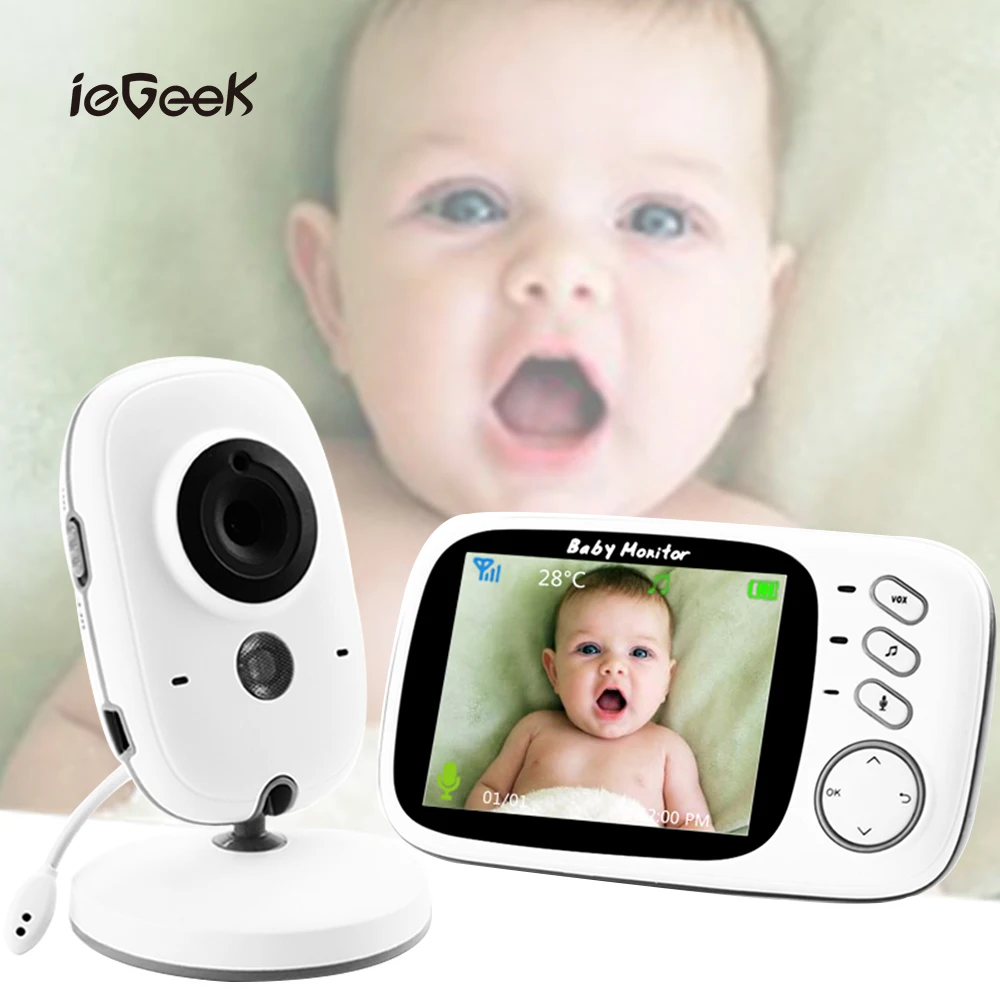 VB603 Monitor Inalámbrico del Bebé con 3.2 pulgadas LCD de Visión Nocturna de Seguridad de la Temperatura de la Cámara de Vídeo de Color de Vigilancia de la Cámara de Seguridad 2