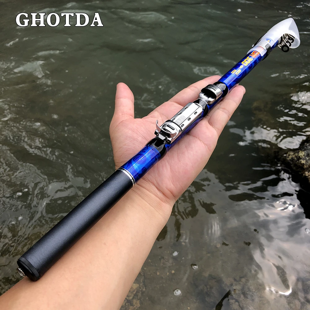GHOTDA Rock caña de Pescar a Spinning Mini de Duro de Fibra de Carbono de Pescar de 3.0 M/2,7 M/2.4 M/2.1 M/1.8 M/1,5 M 2