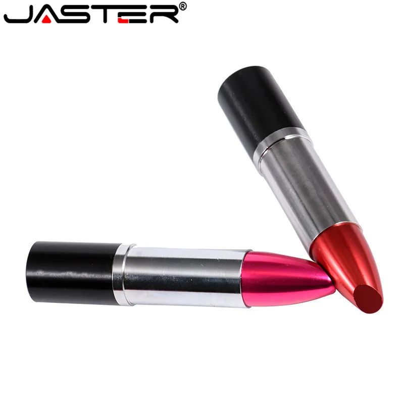 JASTER cristal barra de labios modelo de Unidad Flash USB de 4GB 8GB 16GB 32GB de piedra preciosa de la impulsión de la pluma del regalo de palo 2