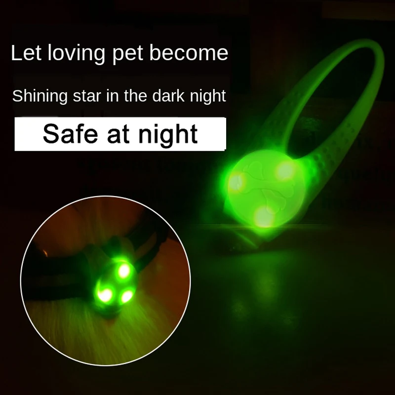 2PCS LED Collar de Perro Brillante Colgante de la Noche a la Seguridad de la Mascota Lleva Collar Luminoso Collares para Perros que Brillan En La Oscuridad Collar Correa 2