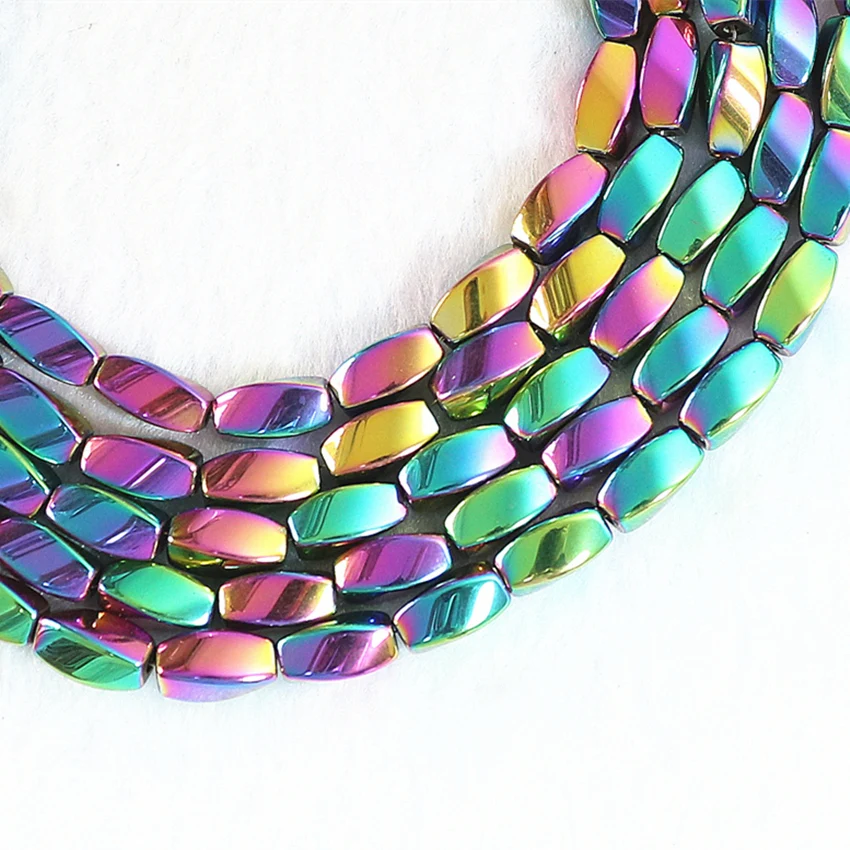 Especial multicolores de hematita de piedra 5*7 mm 6*12 mm de giro de la forma de perlas sueltas perlas de Joyería B184 2
