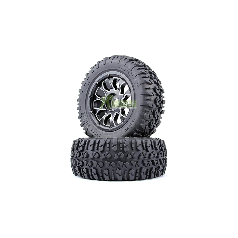 Goma Off-road & Grava de Neumáticos Kit de Montaje con Buje de la Rueda de Ajuste para 1/5 Losi 5ive T Rofun Rovan LT KingmotorX2 Juguetes Partes 2