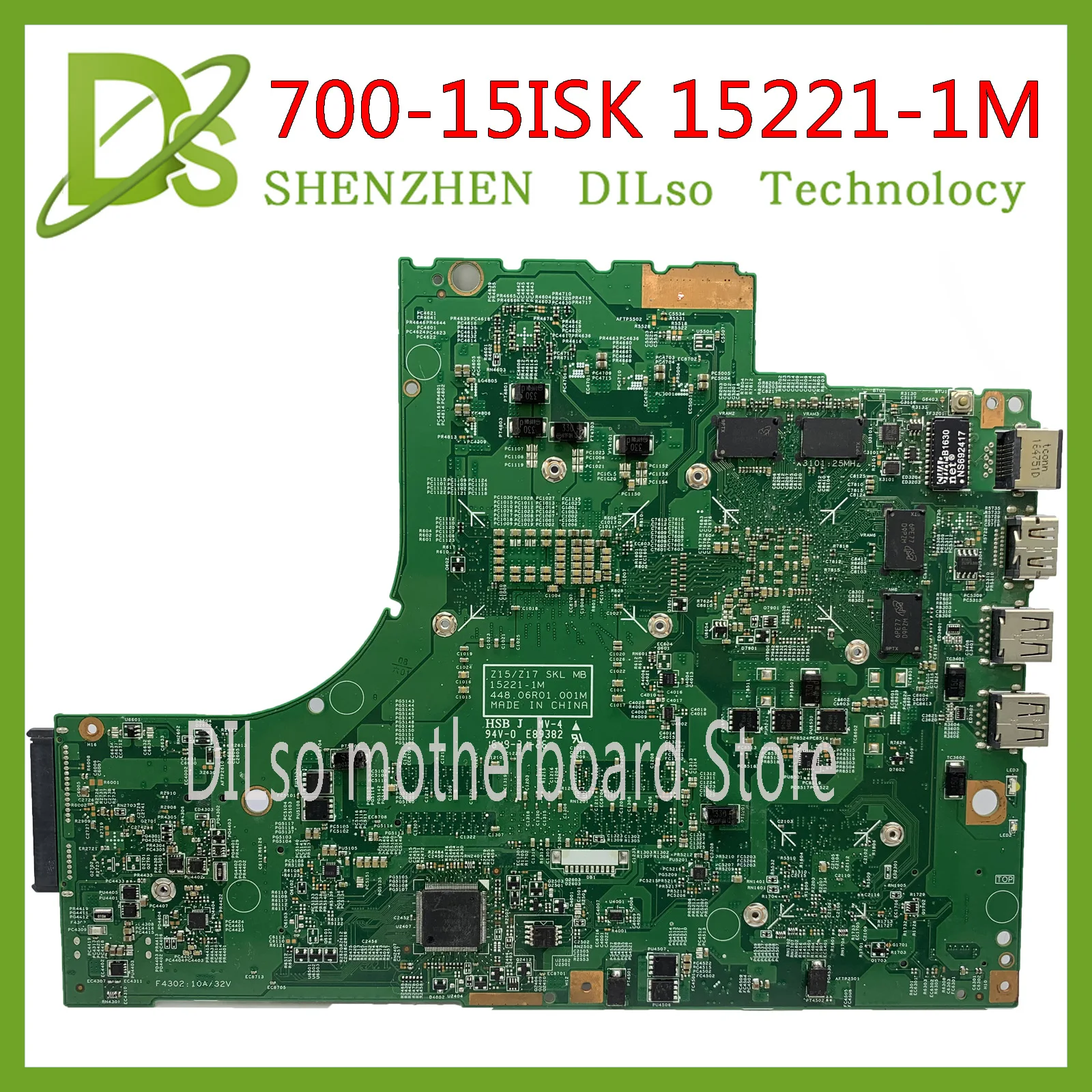KEFU 700-15ISK de la Placa base del ordenador Portátil Para Lenovo 700-15 700-15ISK motherbaord DDR4 I7-6700HQ GTX950-4GB 15221-1M 448.06R01.001M 2