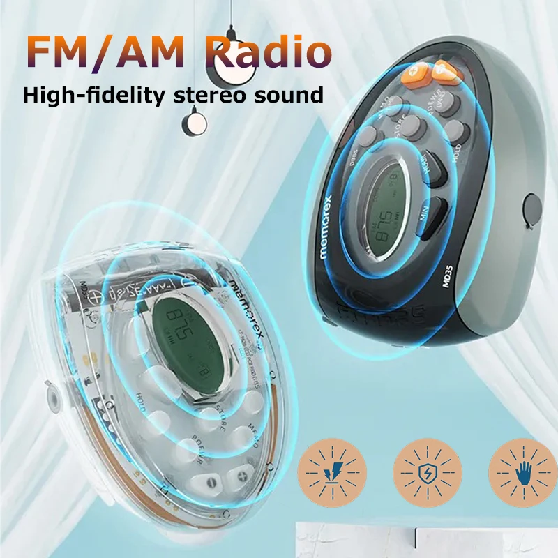 FM AM Mini Pocket Radio equipo de alta fidelidad Estéreo Receptor Portátil Con Pantalla LCD de Apoyo Uno-haga clic en Depósito y Anti-mistouch de Bloqueo 2