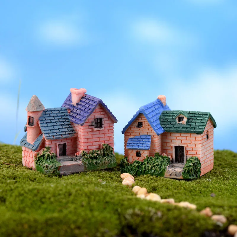 Casa de Cabañas Mini Artesanías en Miniatura de Hadas Jardín de la Casa de la Decoración de Casas Micro Jardinería Decoración DIY Accesorios 2