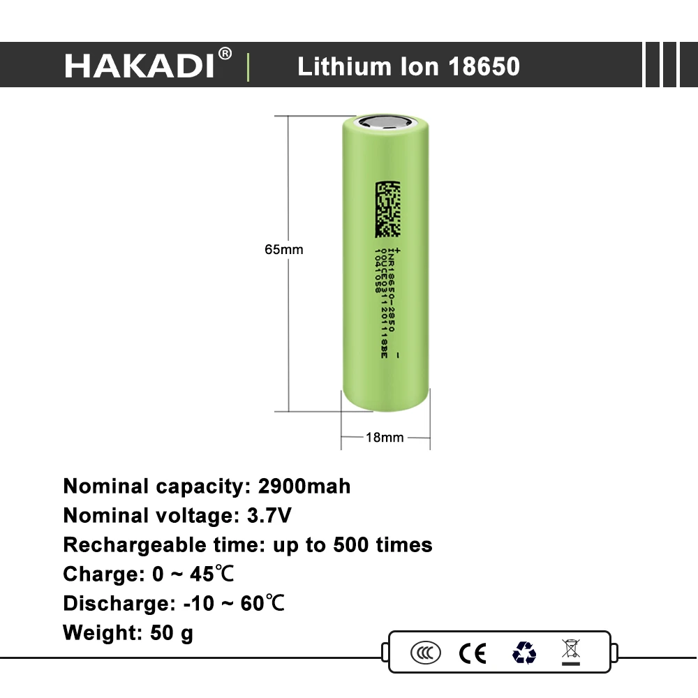 Original 3.7 V 18650 batería de 2900 de Litio-Ion Batería Para Linterna Bicicleta Eléctrica Puntero Láser 3C-5C de Alta Potencia de la Descarga 2