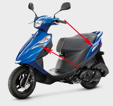 Para SUZUKI Dirección V125g Motocicleta scooter de cuerpo carenado de pegatinas logotipo cuerpo calcomanías calcomanías 2