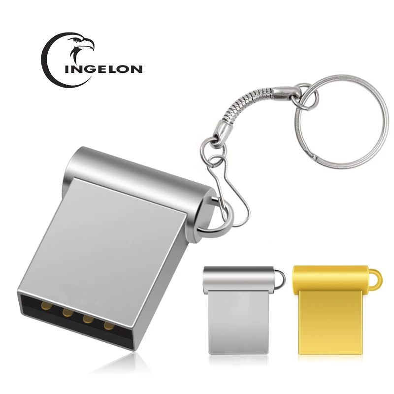 Ingelon super mini de metal unidad flash usb de 64 gb 32 GB 16 GB 8 GB unidad flash portátil de BRICOLAJE memory stick de Memoria flash de Almacenamiento de disco 2
