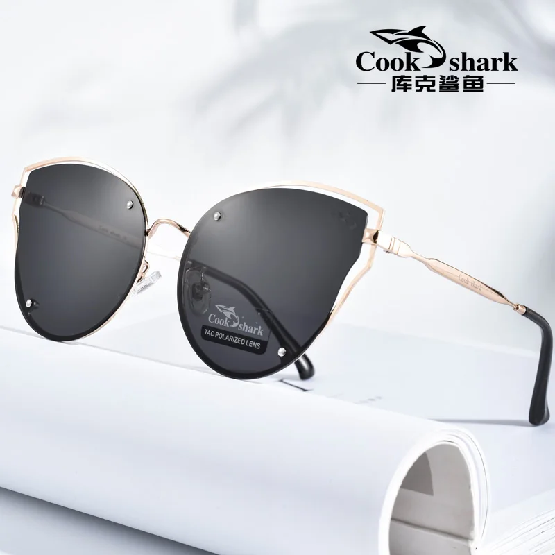 Cocinar Tiburón 2019 nuevas gafas de sol de las señoras gafas de sol de HD polarizadas de conducción gafas de hipster retro 2
