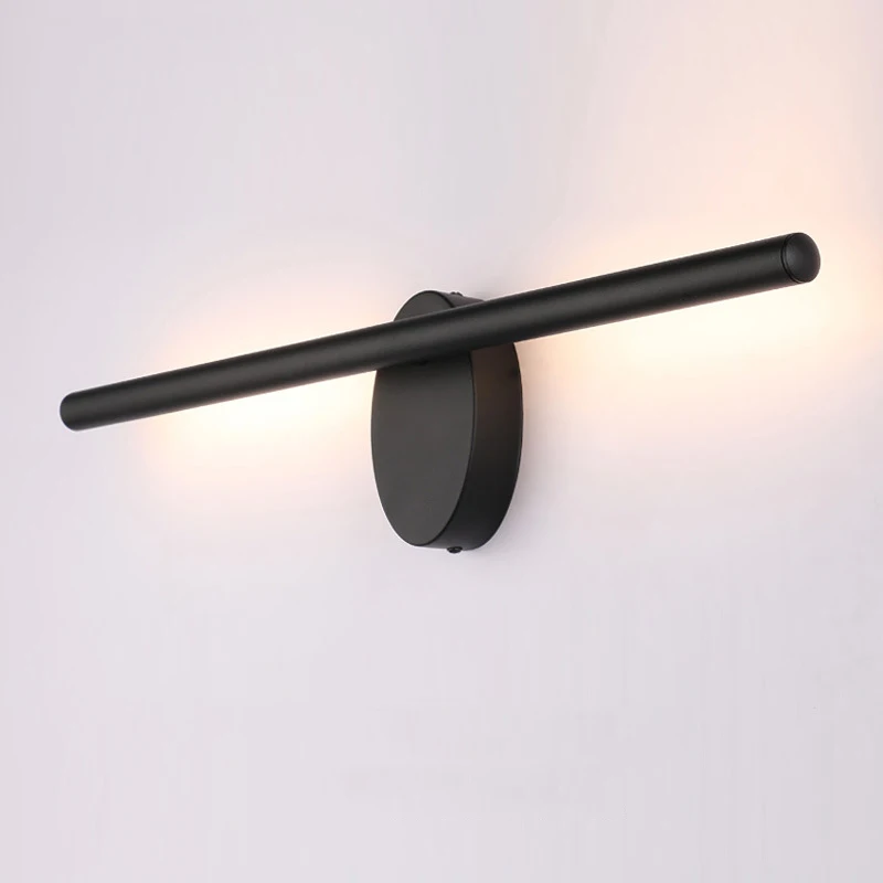 360 grados giratoria lámpara de pared nórdicos restaurante café de la luz decorativa américa negra luz del cuarto de baño 55 cm 8W 2