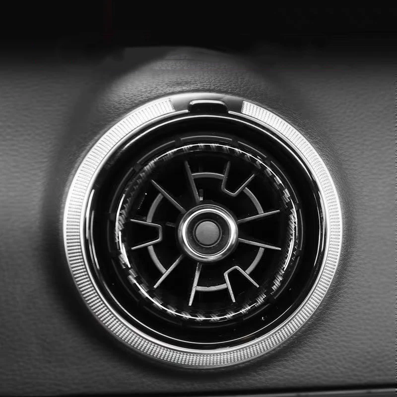Aire Acondicionado Central Toma Círculos Decorativos Pegatinas de ajuste Para el Audi A3 8V 2013-2019 Coche Estilo Interior Modificado 2