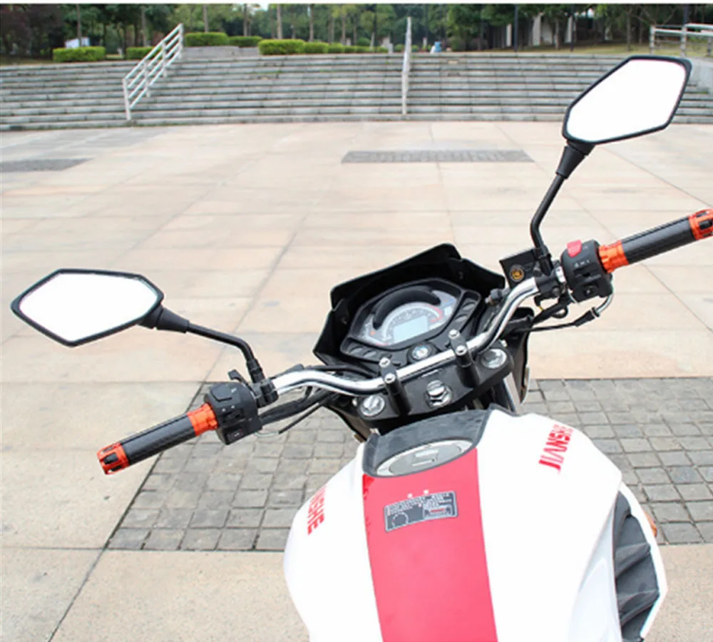 Universal de 10mm motocicleta espejo Accesorios Laterales en Negro Espejos retrovisores PARA cf moto x8 yamaha rd 350 mt 07 mt07 hyosung 125 2