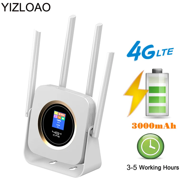 YIZLOAO 3G 4G LTE/Desbloquear/Mobile Router CPE 4G Módem 3G de la Red de Punto de Acceso Hotspot Router de banda ancha Wifi/amplificador de Señal de Puerta de enlace 2