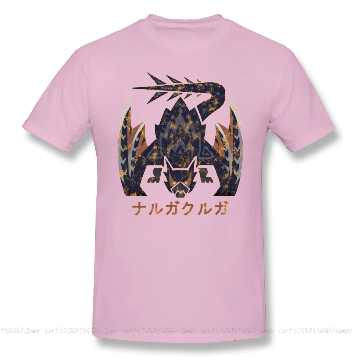 Nueva Camiseta de verano Mundo Iceborne Nargacuga Kanji T-Shirt Algodón monster hunter ARPG PS4 JUGADOR de JUEGO 2