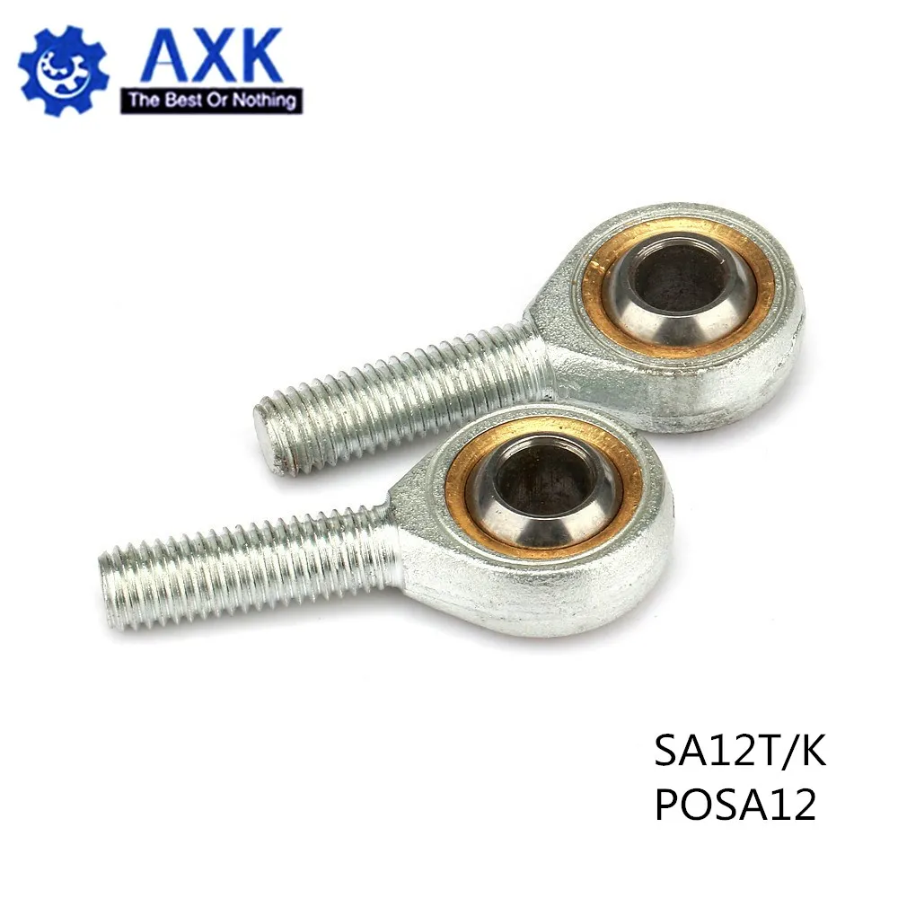 POSA12 (4pcs) envío Gratis SA12T/K POSA12 12mm mano derecha macho rosca exterior métrica de la barra de rodamiento de la junta POS12A 2