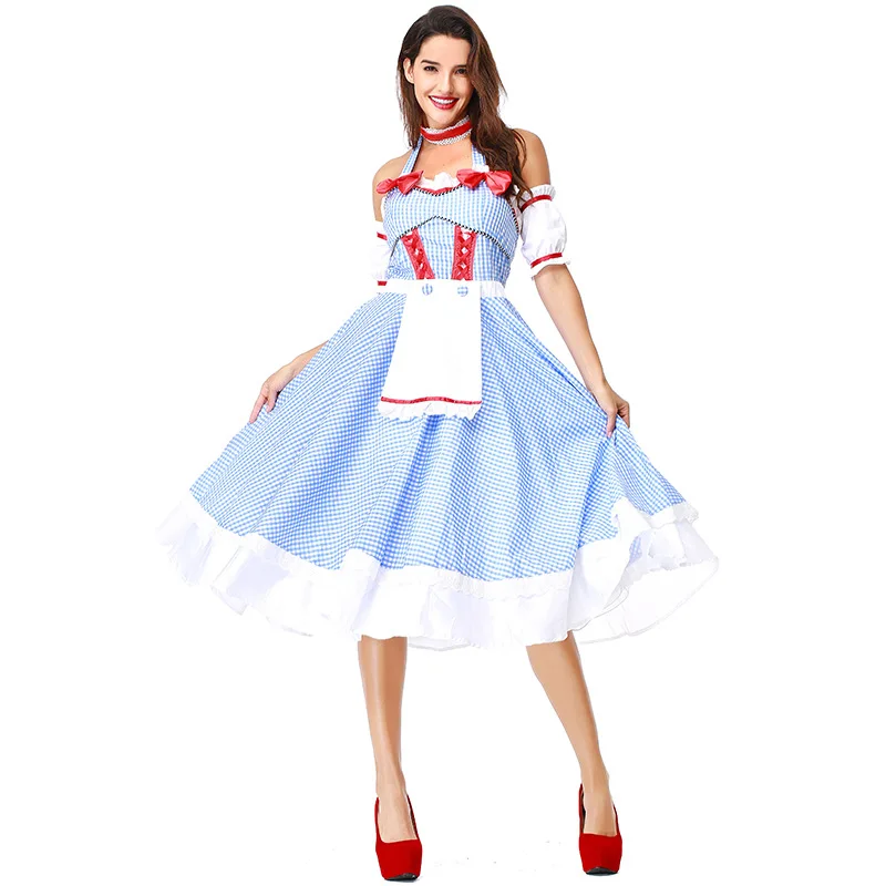 Adulto Estilo Vintage de El mago de OZ Dorothy Disfraz para Mujer Disfraces de Halloween para las Mujeres Chicas de la Película Dorothy Traje de Vestir 2
