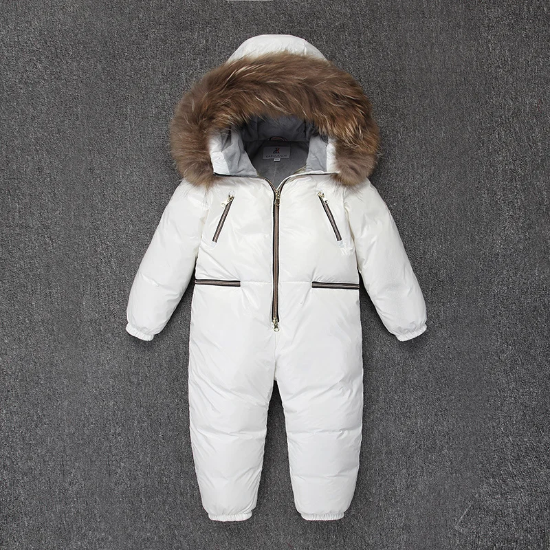 -30 ruso de alta calidad abrigo de Invierno traje de nieve 2020 Pato Abajo Chaqueta de las Muchachas de la Ropa de la ropa de Escalada Para los Niños los Niños Mono 4~10 años 2