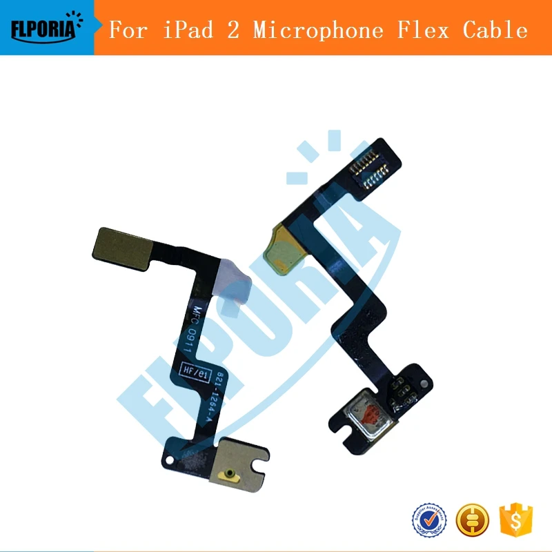 Para iPad 2 2º Micrófono Flex originales de la Marca de Calidad Superior Mic Micrófono Flex Cable Reparación de Piezas de Reemplazo Para iPad 2 de Apple 2